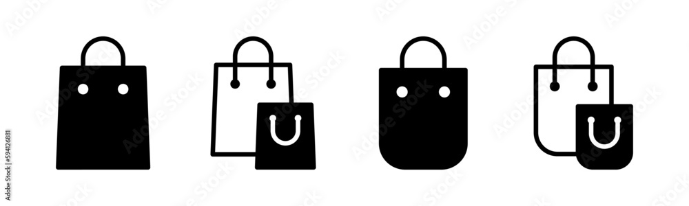 Shopping bag icon vector illustration. shopping sign and symbol Shopping bag icon vector illustration. shopping sign and symbol