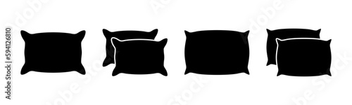 Pillow icon vector illustration. Pillow sign and symbol. Comfortable fluffy pillow