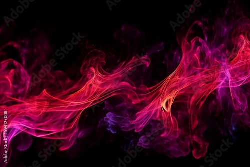 Burning flame background material abstract hand - drawn neon color pink. AI generative