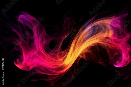 Burning flame background material abstract hand - drawn neon color pink. AI generative