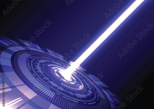 vector of abstract background ring laser.binary technology.