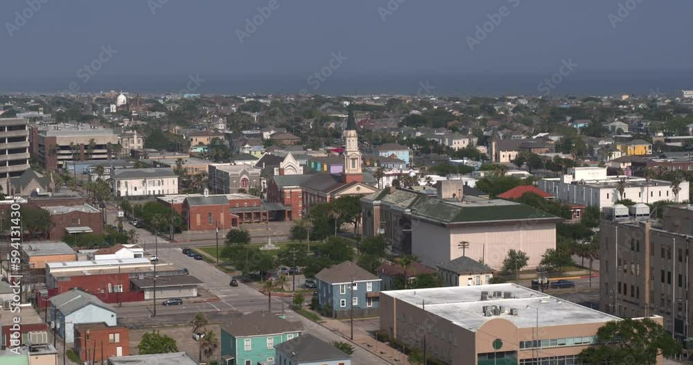 Aerial of Galveston, Texas neighborhoods Aerial of Galveston, Texas neighborhoods