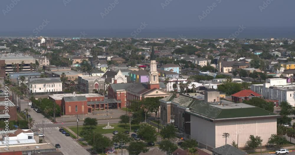 Aerial of Galveston, Texas neighborhoods Aerial of Galveston, Texas neighborhoods