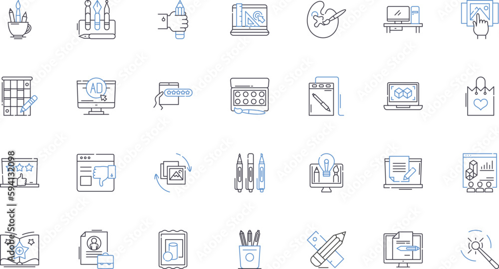User experience line icons collection. Intuitive, Seamless, Optimal, Engaging, Responsive, Humanized, Satisfying vector and linear illustration. Accessible,Efficient,Enticing outline signs set User experience line icons collection. Intuitive, Seamless, Optimal, Engaging, Responsive, Humanized, Satisfying vector and linear illustration. Accessible,Efficient,Enticing outline signs set