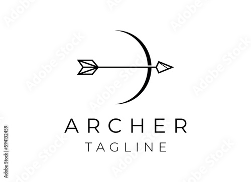 Archer logo design template vector illustration