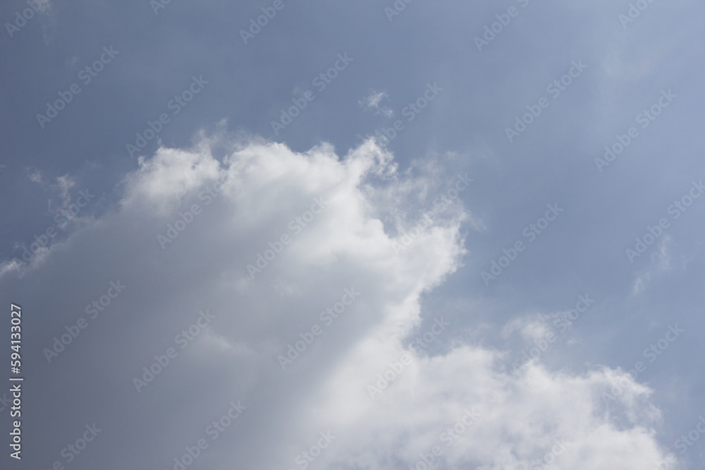 bright cumulus cloud and blue sky