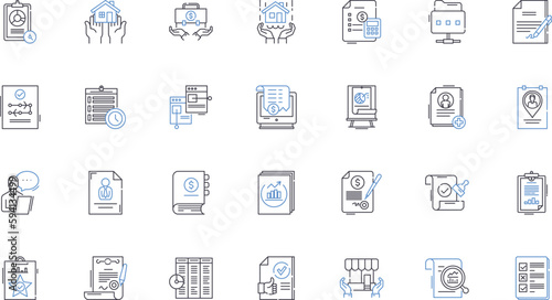 protection line icons collection. Shield, Security, Defense, Safety, Cover, Fortification, Preservation vector and linear illustration. Safety,Screen,Shelter outline signs set