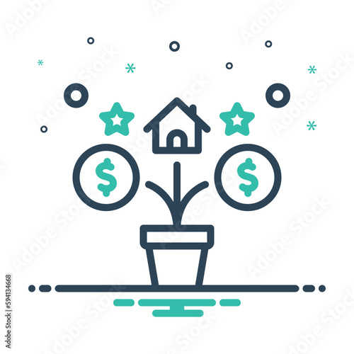 Mix icon for beneficial 