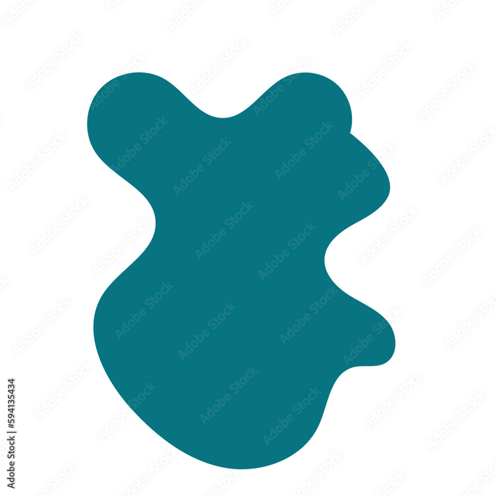 Blue Green Blob Abstract Shapes Vector