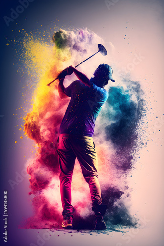 Credible_person_playing_golf_full_artistic_splash_surreal