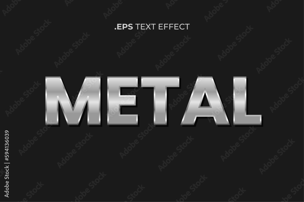 Obraz premium metal text effect editable
