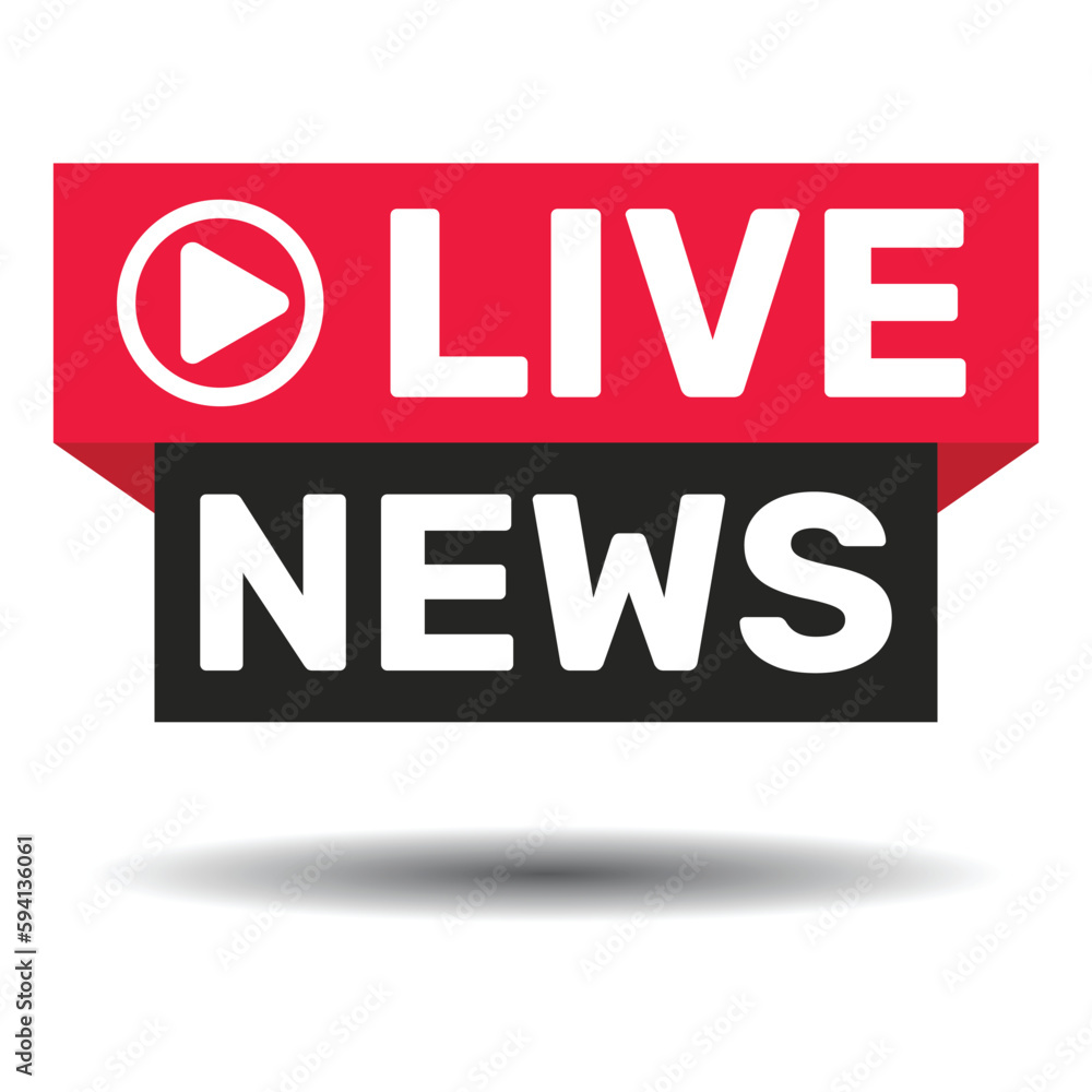 Fototapeta premium Live news vector illustration design.