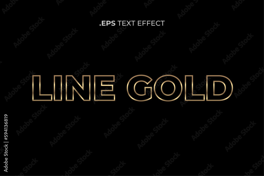 Fototapeta premium gold text style editable vector