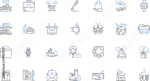 Add-ons line icons collection. Extensions, Plugins, Enhancements, Widgets, Modifiers, Extras, Customize vector and linear illustration. Accessories,Utilities,Features outline signs set