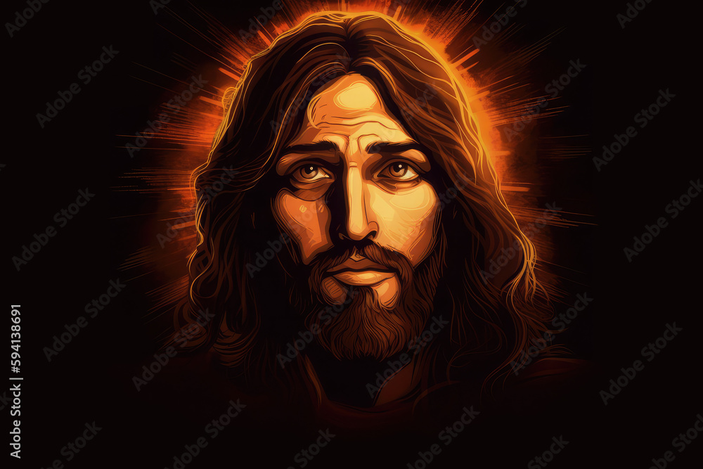 portrait of Jesus christ, generative AI