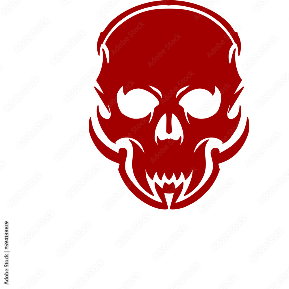 Obraz premium Skull logo mascot art