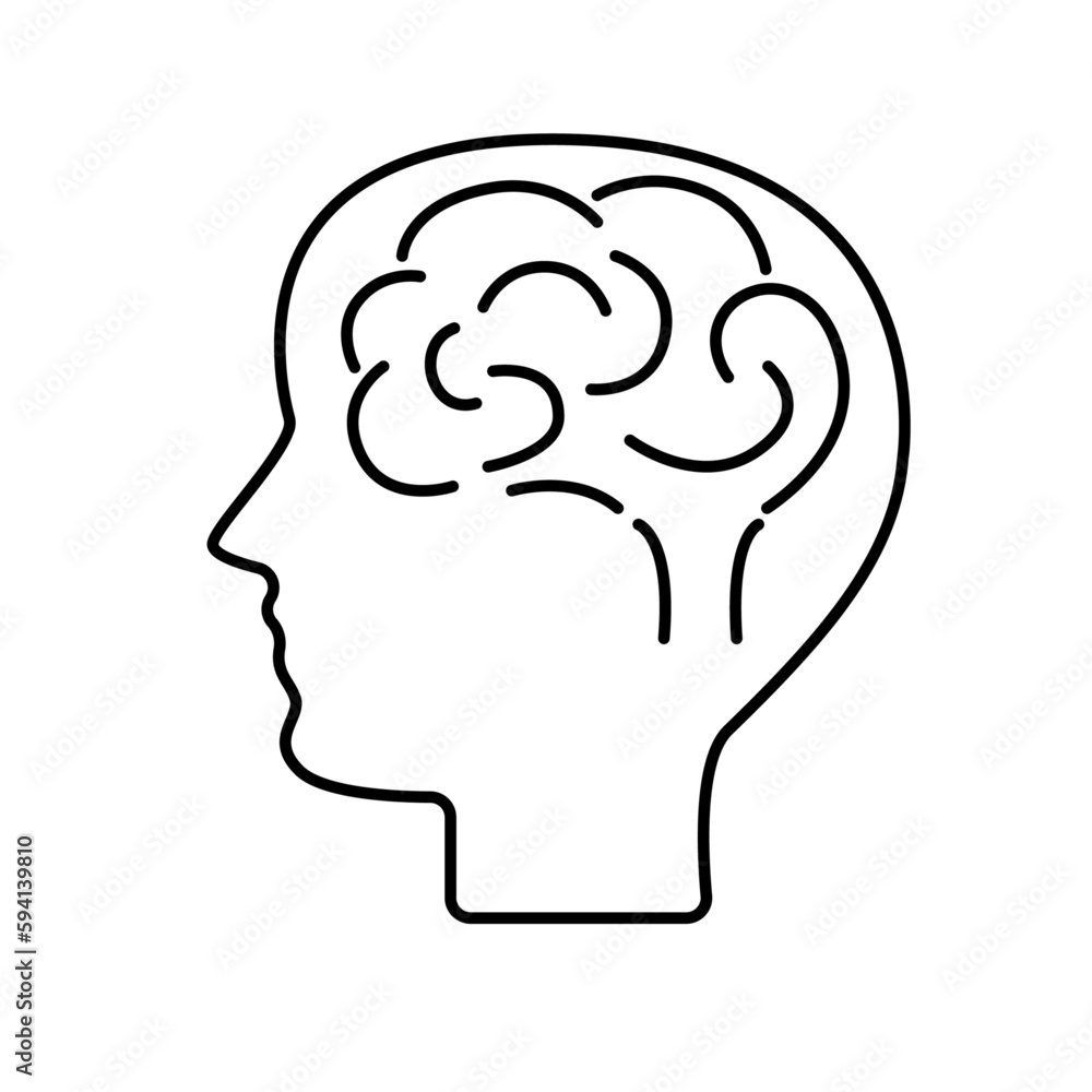human head with brain human head with brain