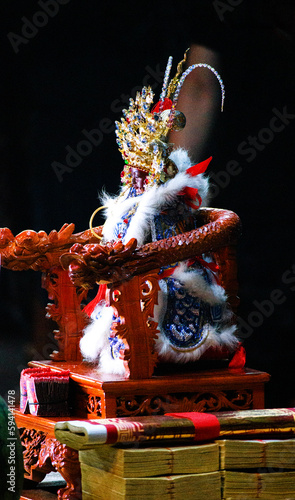 close-up of a Taiwan devine statue