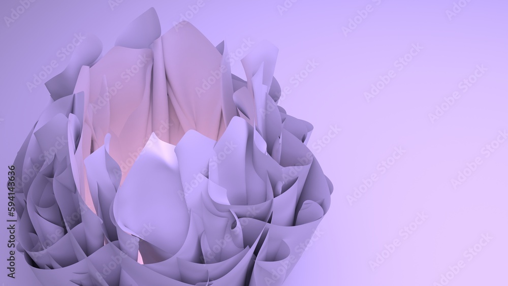 abstraction of chaotic waves of fabric, beautiful background, 3d render