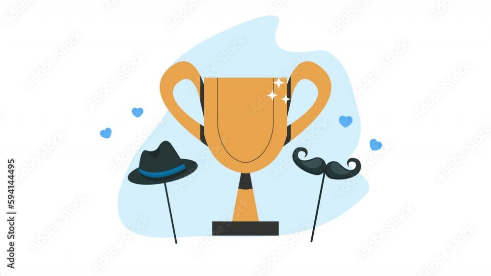 fathers day card with trophy animation fathers day card with trophy animation