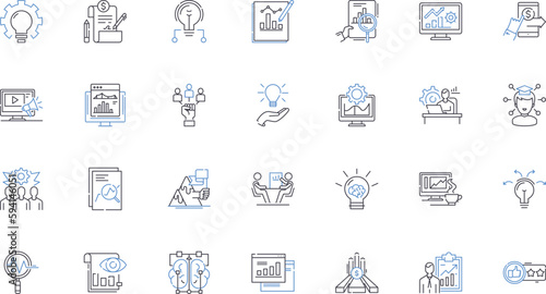 Decision making line icons collection. Choices, Options, Judgment, Resolution, Analysis, Selection, Determination vector and linear illustration. Conclusion,Verdict,Evaluation outline signs set