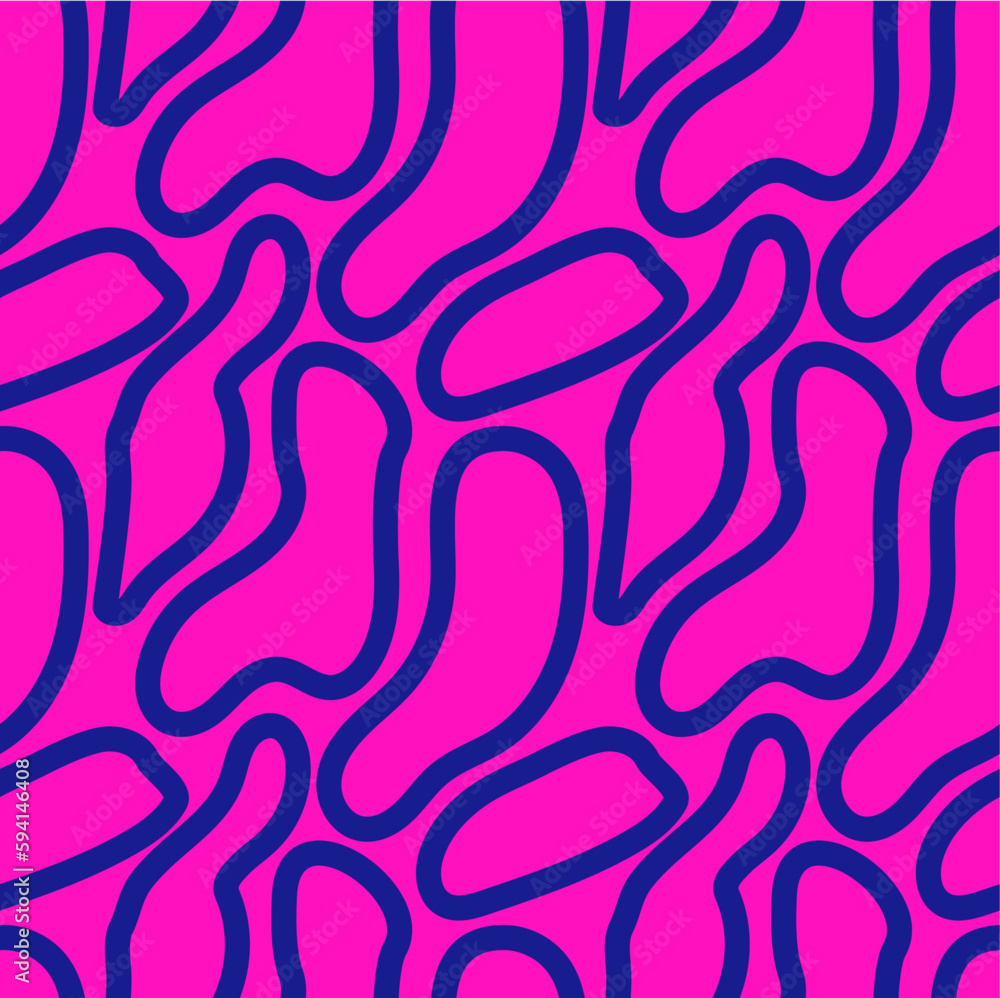 Seamless abstract pattern with curved lines, a maze. Design for fabric, Wallpaper, and cards .
