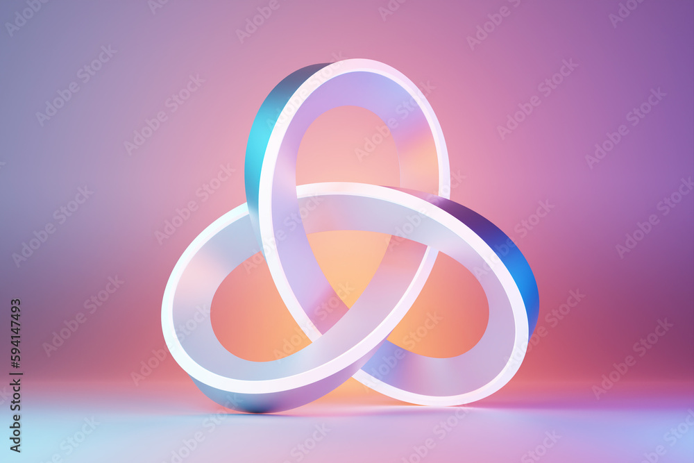 Abstract shape against pink background, 3D illustration. Smooth shape 3d rendering Abstract shape against pink background, 3D illustration. Smooth shape 3d rendering