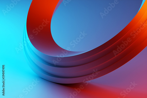 3D illustaration of a purple crystal torus. Fantastic cell.Simple geometric shapes