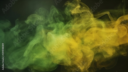 ethereal green to yellow gradient smoke or mist 