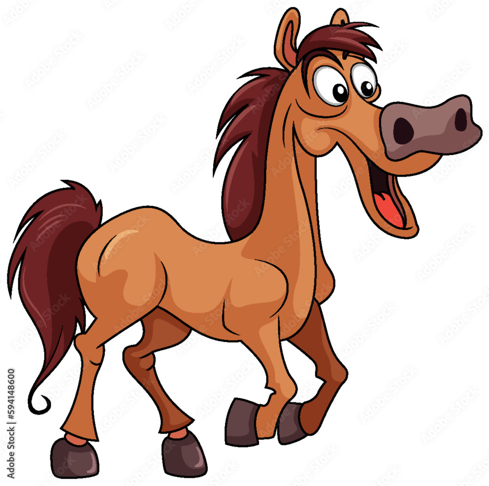 A Brown Horse Cartoon Character A Brown Horse Cartoon Character