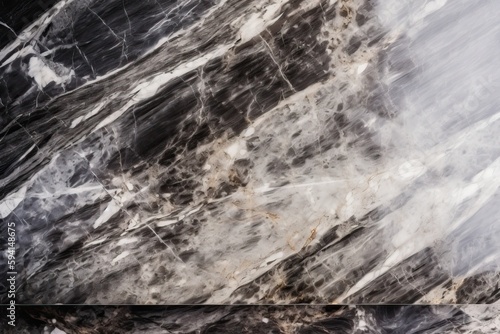 black and white marble textured background. Generative AI