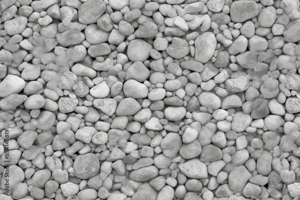 monochrome landscape with scattered rocks. Generative AI monochrome landscape with scattered rocks. Generative AI