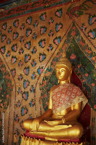 golden buddha statue,Southeast Asian traditional temple