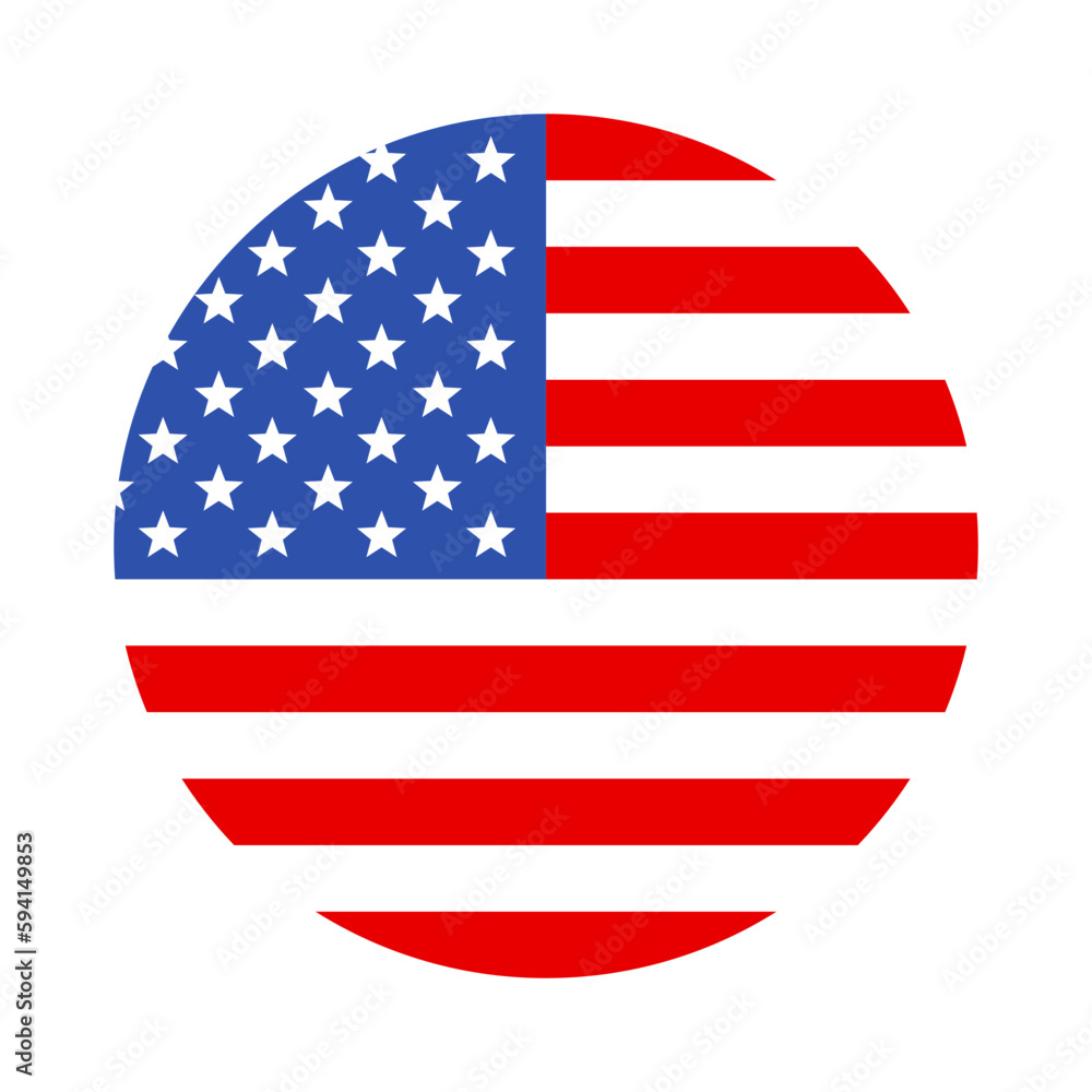 USA flag isolated over transparent illustration USA flag isolated over transparent illustration