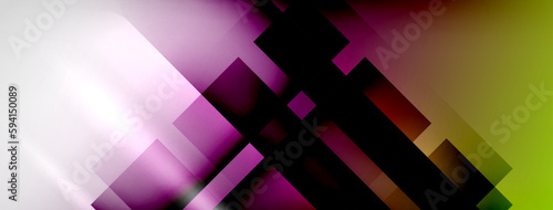Light and shadow squares and lines abstract background