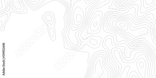 Seamless pattern with White sea map and liner topographic contours map background,curved reliefs abstract background. Topographic map patterns, topography line map. White background with topographic.