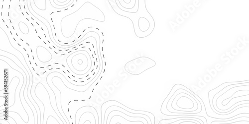 Seamless pattern with White sea map and dots topographic contours map background,curved reliefs abstract background. Topographic map patterns, topography line map. White background with topographic.