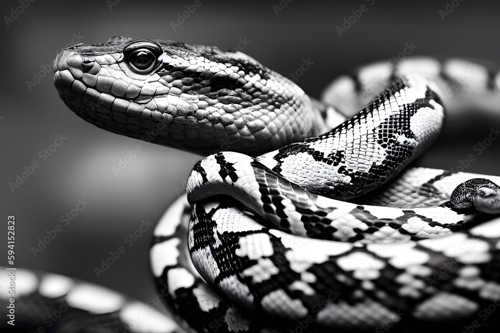 ai-generated illustration of a close-up view of a snake in the wild ai-generated illustration of a close-up view of a snake in the wild