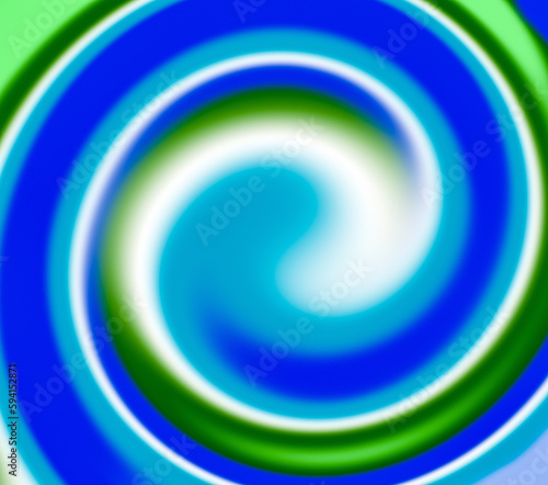 abstract background with blue, green and white concentric circles.