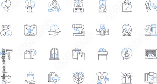 Creative pursuit line icons collection. Innovation, Imagination, Artistry, Vision, Inspiration, Creativity, Ingenuity vector and linear illustration. Originality,Expression,Experimentation outline
