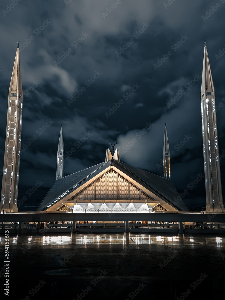 Fototapeta premium Faisal Mosque. Faisal Masjid Islamabad 