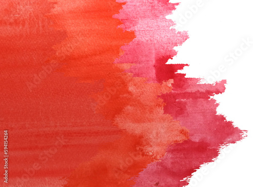 watercolor painting template wave abstract red hand drawn texture. png white background. asian japan style.