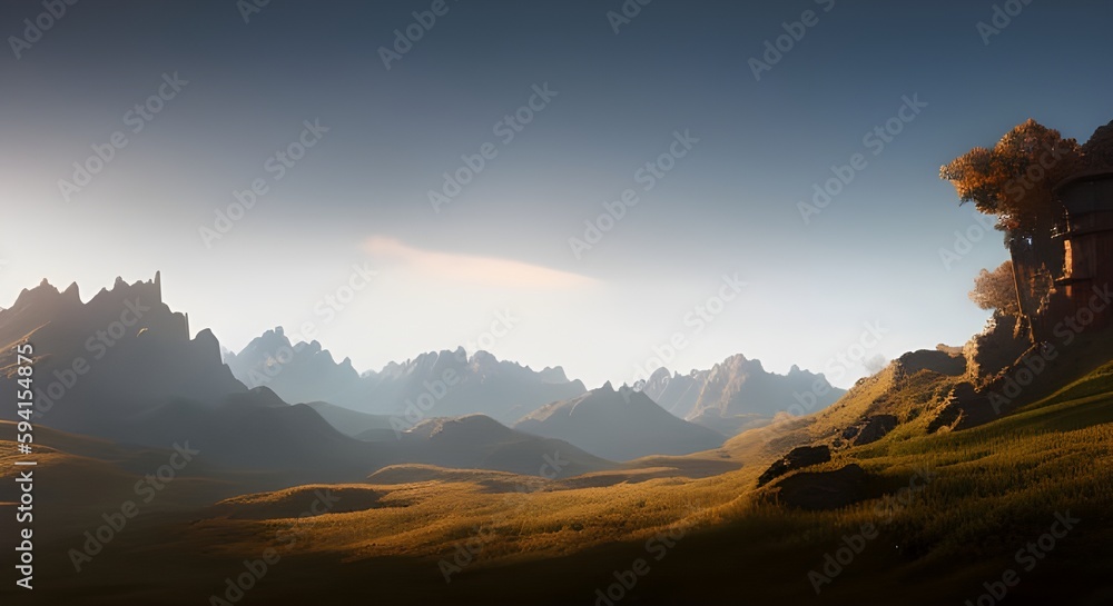 Obraz premium sunrise over the mountains