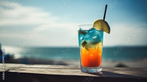 cocktail juice summer , with generative ai
