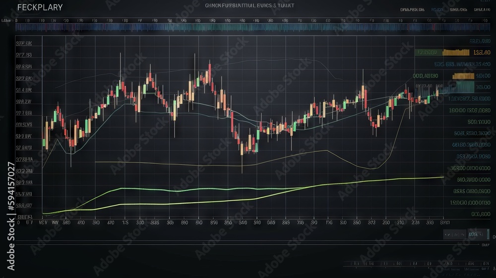 Naklejka premium FXのチャートグラフ:AI作品