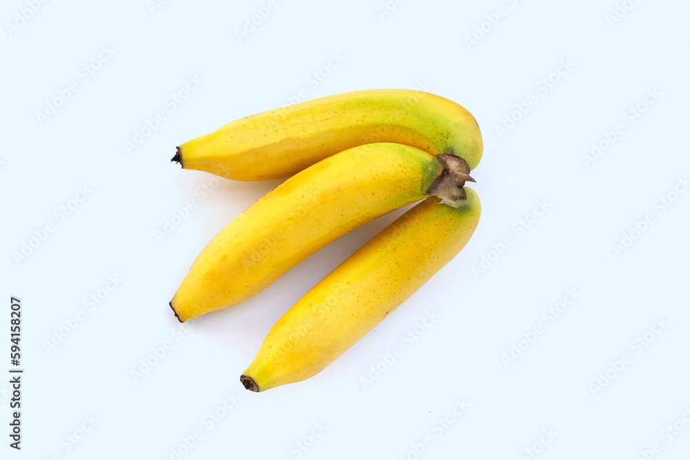 Banana fruit on white background. Banana fruit on white background.