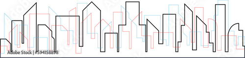 Modern cityscape continuous one line vector drawing. Metropolis architecture panoramic landscape.Black vector city silhouette.Skyline urban border collection.
Автор: designer_things