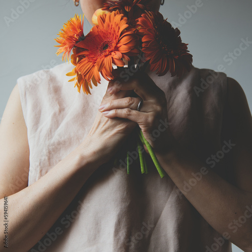 person holding flower