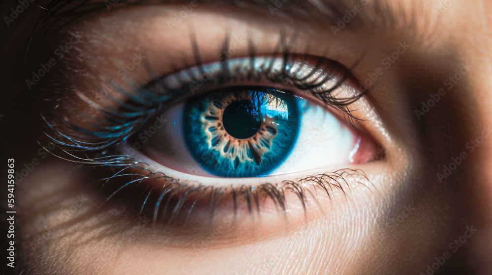 青い瞳　Generative AI
