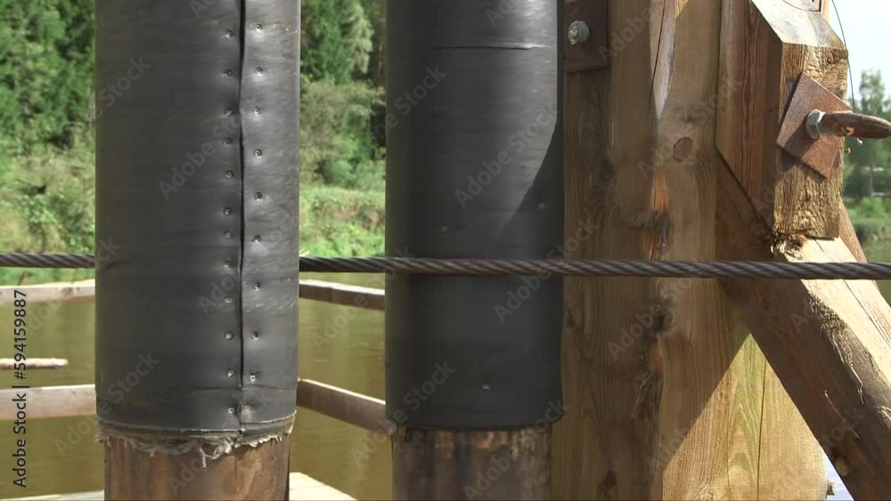 rotating supports of the oldschool cable ferry rotating supports of the oldschool cable ferry